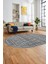 Iskandinav Desen Kaymaz Yıkanabilir Oval Yolluk Mutfak Koridor Salon Halısı, O-Iskandinav-23-Gri, 1