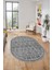 Iskandinav Desen Kaymaz Yıkanabilir Oval Yolluk Mutfak Koridor Salon Halısı, O-Iskandinav-23-Gri, 2