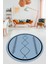 Modern Dijital Yıkanabilir Kaymaz Yuvarlak Salon Halısı Mutfak Halısı, Y-Iskandinav-01-Mavi, 4