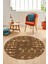 Iskandinav Desen Modern Kaymaz Yıkanabilir Yuvarlak Mutfak Salon Halısı, Y-Iskandinav-24-Kahve, 5