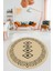 Dijital Kaymaz Yıkanabilir Iskandinav Yuvarlak Mutfak Salon Halısı, Y-Iskandinav-03-Krem, 4