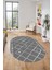 Iskandinav Kaymaz Yıkanabilir Oval Yolluk Salon Halısı Koridor Halısı, O-Iskandinav-18-Gri, 3