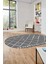 Iskandinav Kaymaz Yıkanabilir Oval Yolluk Salon Halısı Koridor Halısı, O-Iskandinav-18-Gri, 4