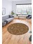 Dijital Kaymaz Yıkanabilir Iskandinav Desen Yuvarlak Mutfak Salon Halısı, Y-Iskandinav-04-Kahve, 5