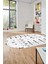 Iskandinav Desen Modern Kaymaz Yıkanabilir Oval Yolluk Mutfak Salon Halısı, O-Iskandinav-24-Beyaz, 3