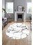 Baskılı Kaymaz Yıkanabilir Mermer Desen Oval Mutfak Yolluk Salon Halısı, O-Mermer-01-Beyaz, 3