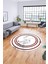 Baskılı Kaymaz Yıkanabilir Modern Mermer Desenli Yuvarlak Mutfak Salon Halısı, Y-Mermer-05-Bordo, 4