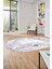 Modern Mermer Desen Kaymaz Yıkanabilir Oval Yolluk Mutfak Koridor Salon Halısı, O-Mermer-26-Mor, 2