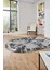 Modern Tasarım Mermer Dijital Kaymaz Yıkanabilir Oval Koridor Salon Halısı, O-Mermer-30-Gri, 1