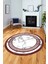 Mermer Desen Kaymaz Yıkanabilir Yuvarlak Mutfak Salon Halısı, Y-Mermer-21-Bordo, 1