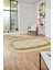 Çerçeveli Mermer Desen Dijital Kaymaz Yıkanabilir Oval Yolluk Salon Halısı, O-Mermer-18-Vizon, 4