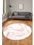 Yeni Tasarım Mermer Desenli Dijital Kaymaz Yıkanabilir Yuvarlak Salon Halısı, Y-Mermer-29-Pembe, 1