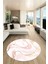 Yeni Tasarım Mermer Desenli Dijital Kaymaz Yıkanabilir Yuvarlak Salon Halısı, Y-Mermer-29-Pembe, 3