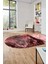 Modern Mermer Desen Kaymaz Yıkanabilir Oval Yolluk Mutfak Koridor Salon Halısı, O-Mermer-25-Bordo, 2