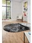 Modern Mermer Desen Kaymaz Yıkanabilir Oval Yolluk Mutfak Koridor Salon Halısı, O-Mermer-25-Gri, 2