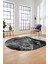 Modern Mermer Desen Kaymaz Yıkanabilir Oval Yolluk Mutfak Koridor Salon Halısı, O-Mermer-25-Gri, 4