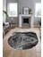 Modern Mermer Desen Kaymaz Yıkanabilir Oval Yolluk Mutfak Koridor Salon Halısı, O-Mermer-25-Gri, 5