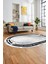 Baskılı Kaymaz Yıkanabilir Mermer Desen Modern Oval Mutfak Yolluk Salon Halısı, O-Mermer-08-Gri, 5