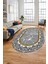 Dijital Kaymaz Yıkanabilir Mermer Desen Oval Mutfak Koridor Salon Halısı, O-Mermer-10-Gri, 3
