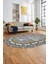 Dijital Kaymaz Yıkanabilir Mermer Desen Oval Mutfak Koridor Salon Halısı, O-Mermer-10-Gri, 4