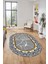 Dijital Kaymaz Yıkanabilir Mermer Desen Oval Mutfak Koridor Salon Halısı, O-Mermer-10-Gri, 5