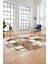 Şık Tasarım Mermer Desenli Dijital Kaymaz Yıkanabilir Oval Koridor Salon Halısı, O-Mermer-28-Kahve, 4