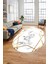 Modern Mermer Desen Dijital Kaymaz Yıkanabilir Oval Yolluk Koridor Salon Halısı, O-Mermer-15-Gold, 2
