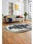 Baskılı Kaymaz Yıkanabilir Klasik Mermer Desen Oval Mutfak Yolluk Salon Halısı, O-Mermer-09-Gold, 4