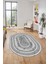 Zarif Mermer Desenli Dijital Kaymaz Yıkanabilir Oval Yolluk Koridor Salon Halısı, O-Mermer-16-Gri, 4