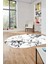 Modern Mermer Desen Kaymaz Yıkanabilir Oval Yolluk Mutfak Koridor Salon Halısı, O-Mermer-27-Beyaz, 2