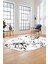 Modern Mermer Desen Kaymaz Yıkanabilir Oval Yolluk Mutfak Koridor Salon Halısı, O-Mermer-27-Beyaz, 4
