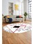 Mermer Desenli Dijital Kaymaz Yıkanabilir Oval Yolluk Koridor Salon Halısı, O-Mermer-20-Bordo, 2