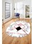 Mermer Desenli Dijital Kaymaz Yıkanabilir Oval Yolluk Koridor Salon Halısı, O-Mermer-20-Bordo, 5