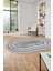 Zarif Mermer Desenli Dijital Kaymaz Yıkanabilir Oval Yolluk Koridor Salon Halısı, O-Mermer-16-Gri, 5