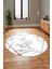 Modern Mermer Desenli Dijital Kaymaz Yıkanabilir Yuvarlak Salon Halısı, Y-Mermer-15-Bordo, 3
