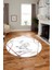 Modern Mermer Desenli Dijital Kaymaz Yıkanabilir Yuvarlak Salon Halısı, Y-Mermer-15-Bordo, 5