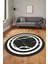Sade Mermer Desen Kaymaz Yıkanabilir Yuvarlak Mutfak Salon Halısı, Y-Mermer-22-Antrasit, 3