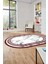 Mermer Desen Kaymaz Yıkanabilir Oval Yolluk Mutfak Koridor Salon Halısı, O-Mermer-21-Bordo, 3