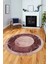 Şık Mermer Desenli Dijital Kaymaz Yıkanabilir Yuvarlak Salon Halısı, Y-Mermer-13-Bordo, 3
