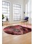 Modern Mermer Desen Kaymaz Yıkanabilir Oval Yolluk Mutfak Koridor Salon Halısı, O-Mermer-25-Bordo, 4