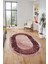 Şık Mermer Desenli Dijital Kaymaz Yıkanabilir Oval Yolluk Koridor Salon Halısı, O-Mermer-13-Bordo, 4