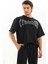 Oversize Taşlı T-Shirt Siyah 1