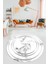 Baskılı Kaymaz Yıkanabilir Modern Mermer Desenli Yuvarlak Mutfak Salon Halısı, Y-Mermer-05-Gri, 3