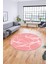 Baskılı Kaymaz Yıkanabilir Mermer Desen Yuvarlak Mutfak Salon Halısı, Y-Mermer-01-Pembe, 5