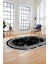 Mermer Desen Kaymaz Yıkanabilir Oval Yolluk Mutfak Koridor Salon Halısı, O-Mermer-21-Siyah, 5