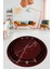 Baskılı Kaymaz Yıkanabilir Mermer Desen Modern Yuvarlak Mutfak Salon Halısı, Y-Mermer-08-Bordo, 3
