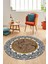 Dijital Kaymaz Yıkanabilir Mermer Desen Yuvarlak Mutfak Salon Halısı, Y-Mermer-10-Kahve, 1