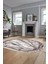 Baskılı Kaymaz Yıkanabilir Çerçeve Mermer Desen Oval Mutfak Yolluk Salon Halısı, O-Mermer-03-Gri, 4