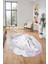 Modern Mermer Desen Kaymaz Yıkanabilir Oval Yolluk Mutfak Koridor Salon Halısı, O-Mermer-26-Mor, 1