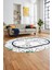 Mermer Desenli Dijital Kaymaz Yıkanabilir Oval Mutfak Koridor Salon Halısı, O-Mermer-11-Mavi, 4